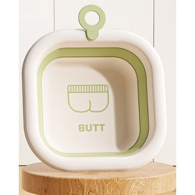 Cada Pliabila pentru Baie pentru Copii, Flippy, Cadita pentru Bebelusi, Model Patrat pentru Fundulet, Verde, 29.5x29.5x3.5 cm-0