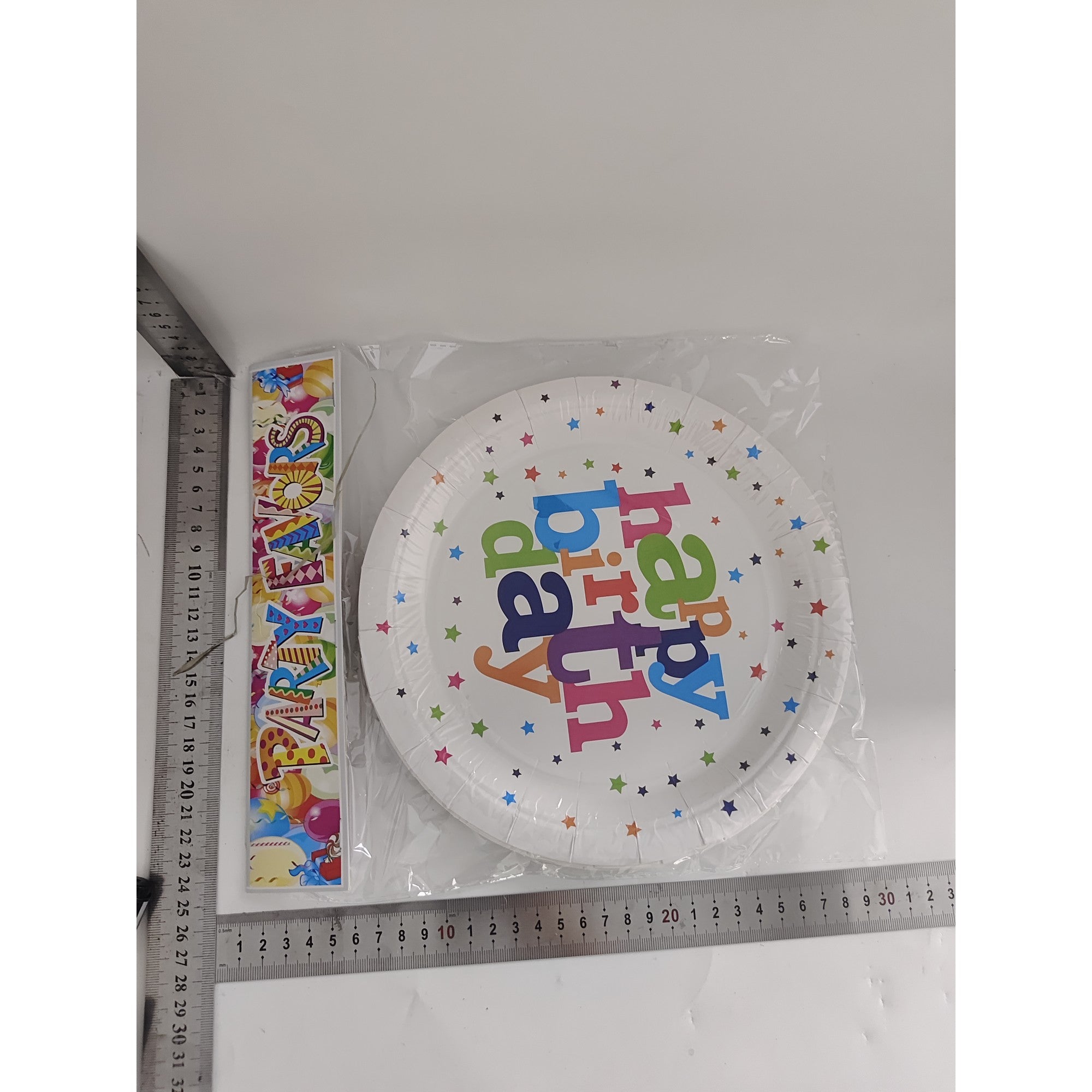 Set 6 Farfurii Happy Birthday, Flippy, 23 cm, Multicolor-1