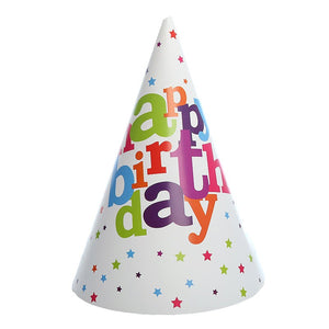 Set 6 Coifuri Happy Birthday, Flippy, Model Multicolor, pentru Petrecere, Tematica Aniversare, Multicolor-0