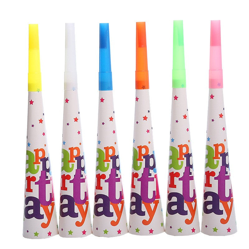 Set 6 Suflatori Happy Birthday, Flippy, pentru Petrecere, Multicolor-0