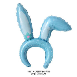 Balon Folie Tip Bentita, Festic, Coroana, Flippy, Model Iepure Albastru-0