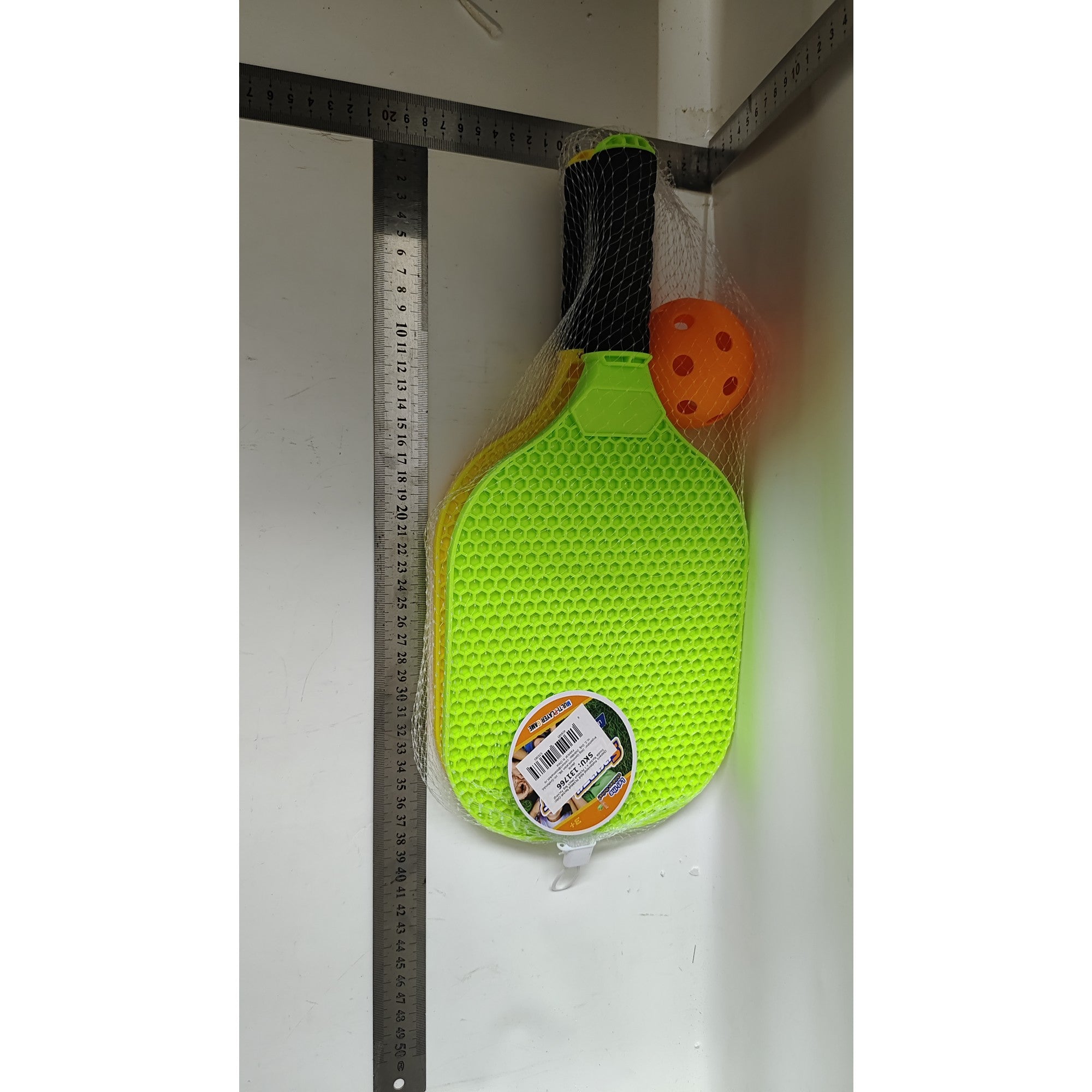 Set Joc de Ping-Pong, Flippy, 2 Palete, 1 Minge, Galben/Verde-1