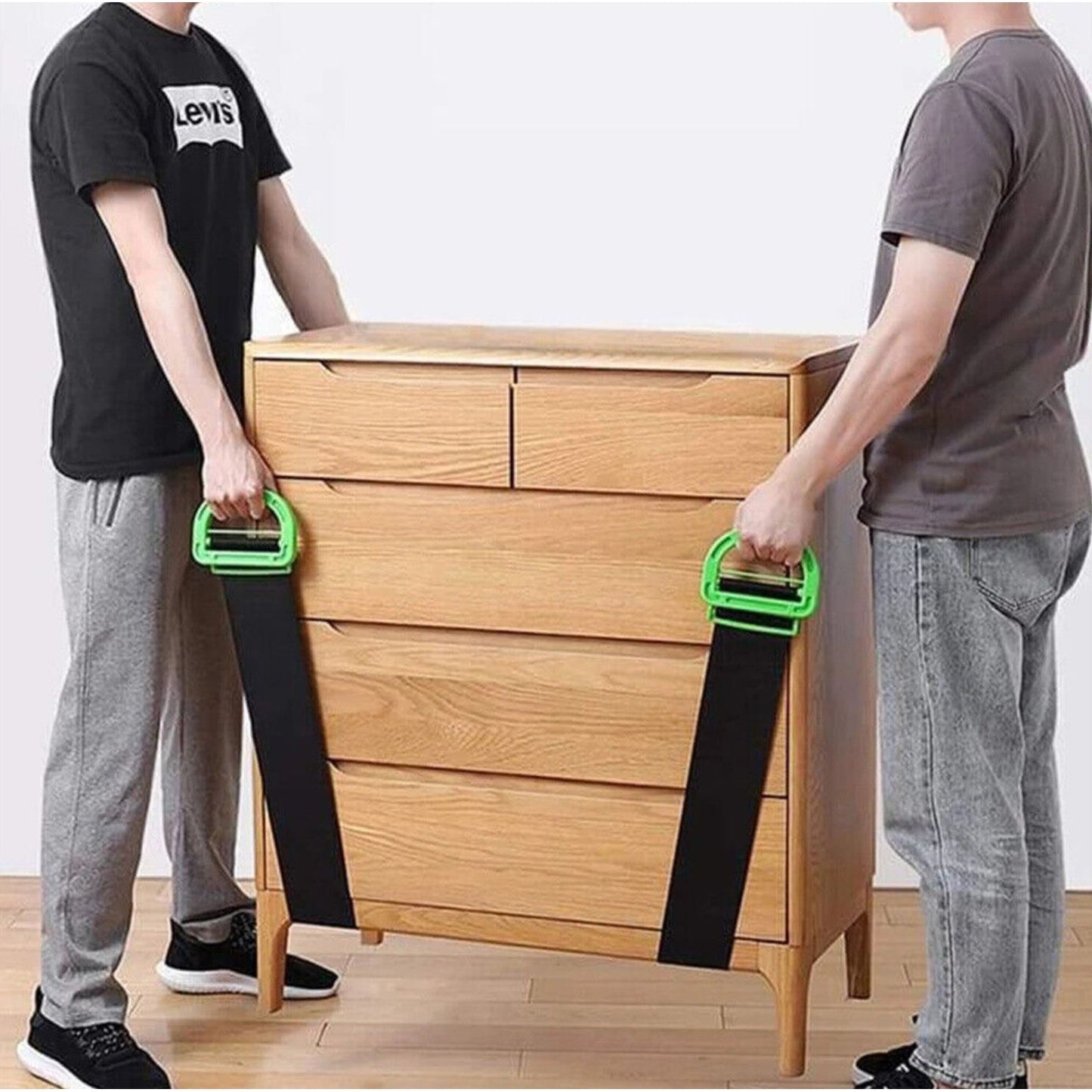 Chinga Tip Banda Elastica Pentru Transportul Obiectelor Grele, Flippy, Lungime Maxima 1.7 m, Greutate de Sustinere 100 kg, Negru/Verde-2