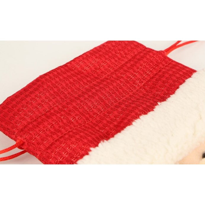 Saculet de Craciun pentru Sticla de Bautura, Flippy, Model Mos Craciun Accesorizat, Tematica Petrecere de Craciun, Marime Universala, 13x28 cm, Rosu-2