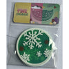 Suport pentru Pahar, Flippy, Model de Craciun Fulg de Nea, PVC, Diametru 10 cm, Verde-0