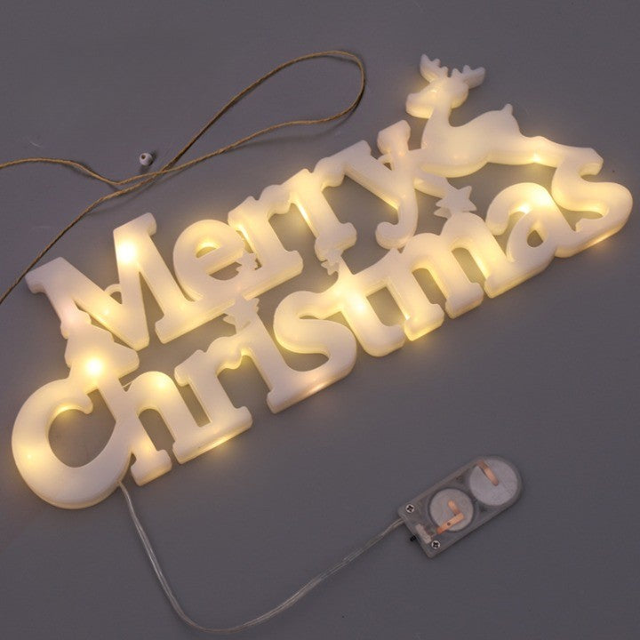 Instalatie LED de Craciun, Flippy, Litere 3D, Merry Christmas, Lumina Calda, Alb-0