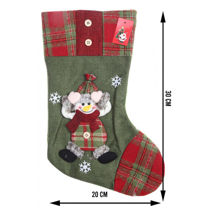 Ciorap Cadouri, Flippy,cu model elf,verde, marimea 20x30 cm, textil, interior-5