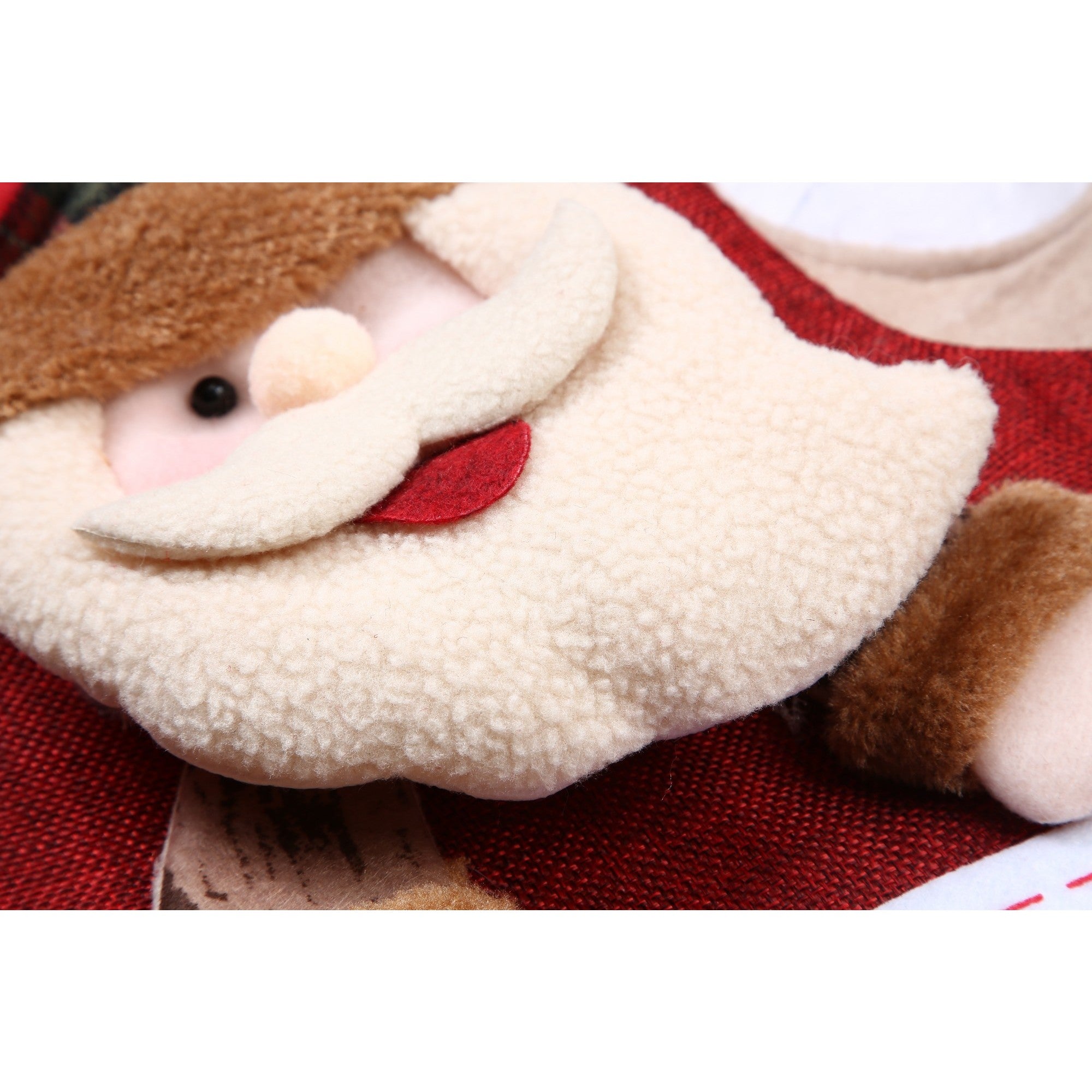 Ciorap Cadouri, Flippy,cu model Mos Craciun,rosu, marimea 23x45 cm, textil, interior-4