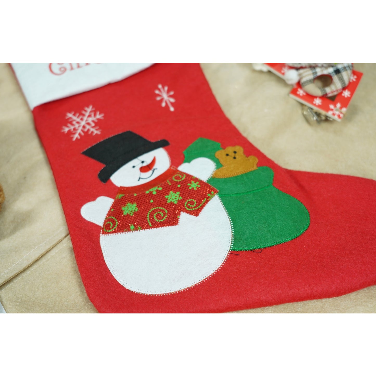 Ciorap Cadouri, Flippy,cu model om de zapada,rosu, marimea 19x38 cm, textil, interior-2