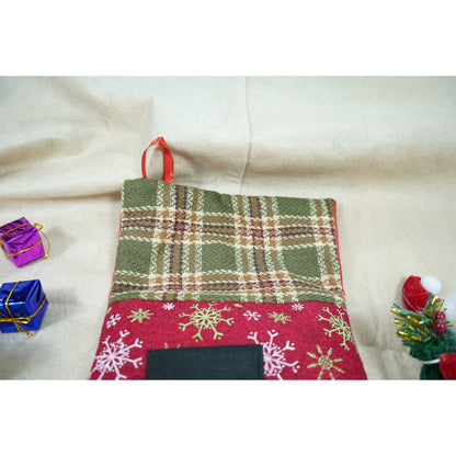 Ciorap Cadouri,Flippy,cu model om de zapada, rosu, marimea 20x40 cm, textil, interior-3