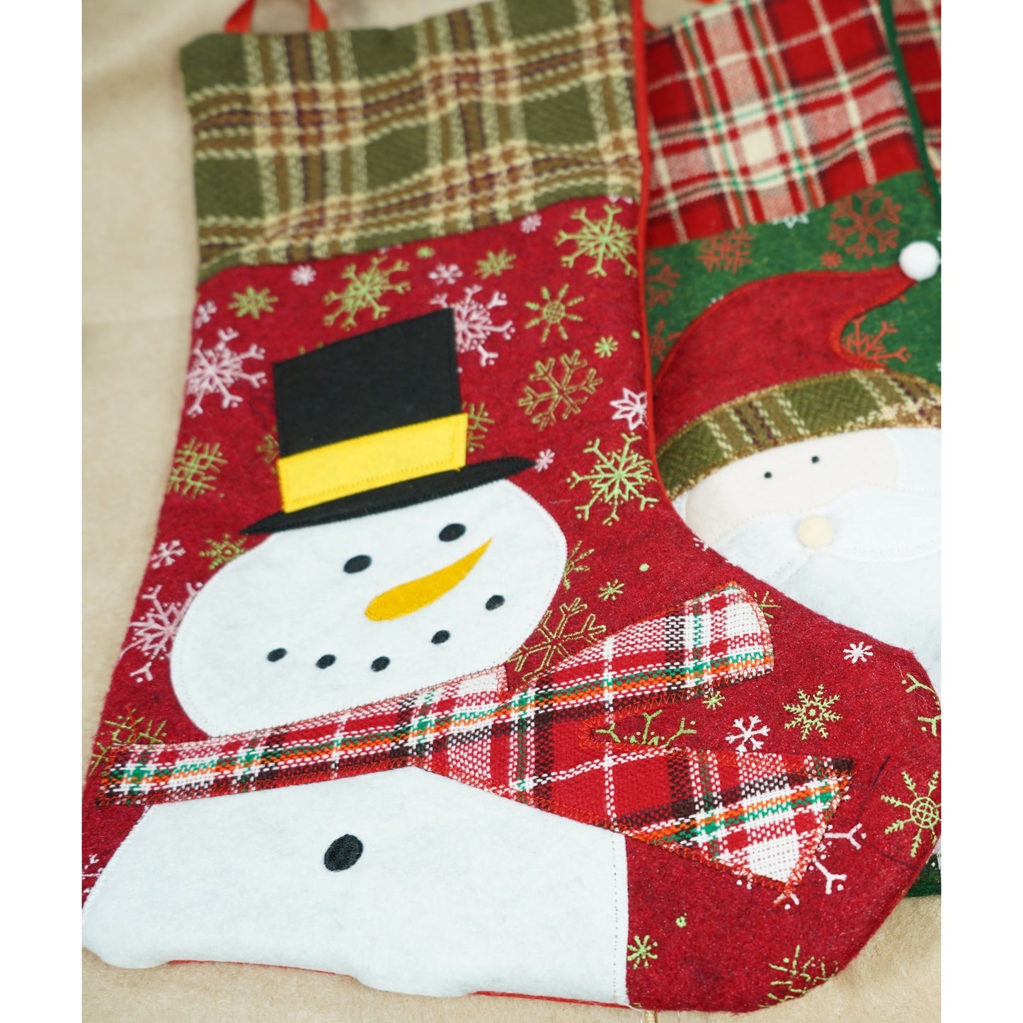 Ciorap Cadouri,Flippy,cu model om de zapada, rosu, marimea 20x40 cm, textil, interior-4