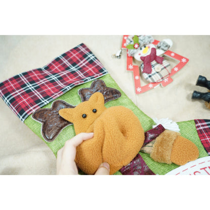 Ciorap Cadouri, Flippy,cu model ren,verde, marimea 23x45 cm, textil, interior-4