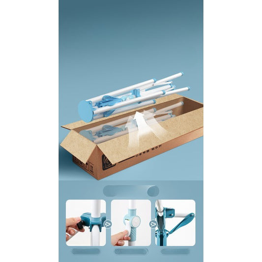 Uscator de  Rufe, Flippy, Tip Umbrela, Pliabil, Telescopic, pentru Interior-Exterior, cu Patru Tije, Picior Anti-Alunecare, Inaltime Ajustabila, 108 pana la 165 cm-1