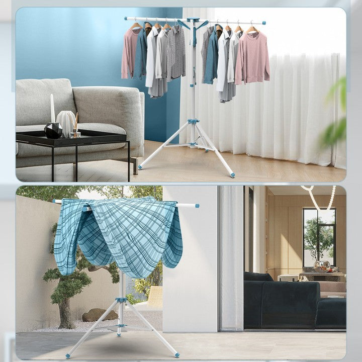 Uscator de  Rufe, Flippy, Tip Umbrela, Pliabil, Telescopic, pentru Interior-Exterior, cu Patru Tije, Picior Anti-Alunecare, Inaltime Ajustabila, 108 pana la 165 cm-2
