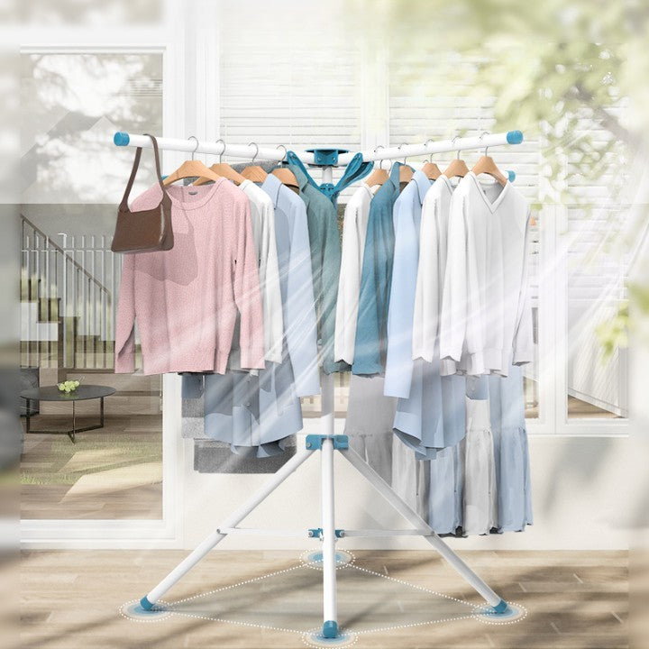Uscator de  Rufe, Flippy, Tip Umbrela, Pliabil, Telescopic, pentru Interior-Exterior, cu Patru Tije, Picior Anti-Alunecare, Inaltime Ajustabila, 108 pana la 165 cm-3