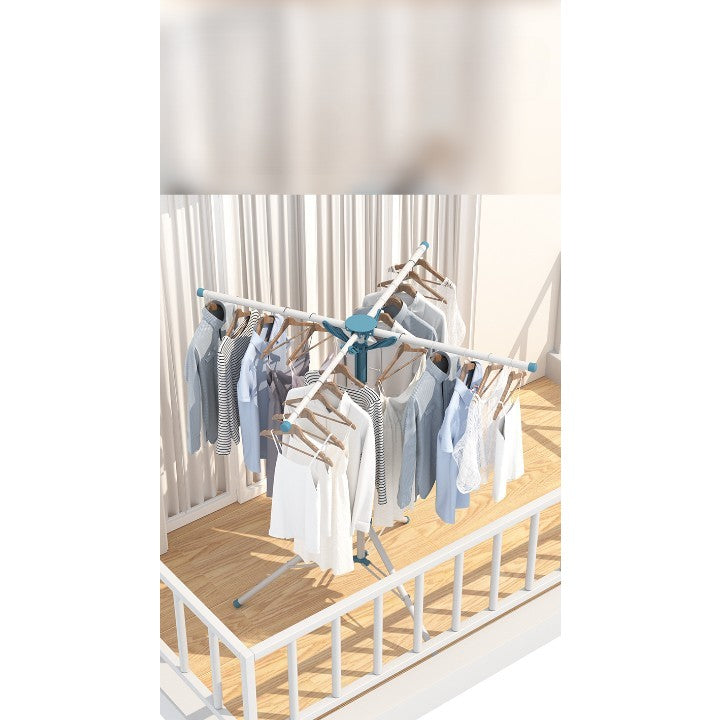 Uscator de  Rufe, Flippy, Tip Umbrela, Pliabil, Telescopic, pentru Interior-Exterior, cu Patru Tije, Picior Anti-Alunecare, Inaltime Ajustabila, 108 pana la 165 cm-4