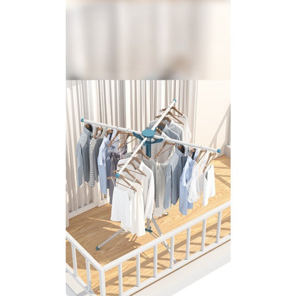Uscator de  Rufe, Flippy, Tip Umbrela, Pliabil, Telescopic, pentru Interior-Exterior, cu Patru Tije, Picior Anti-Alunecare, Inaltime Ajustabila, 108 pana la 165 cm-4