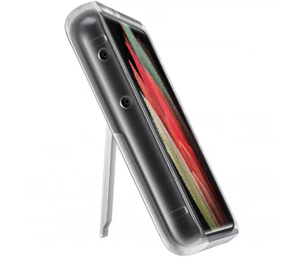 Husă Originală Samsung Clear Standing Cover pentru Galaxy S21 Ultra – Transparentă