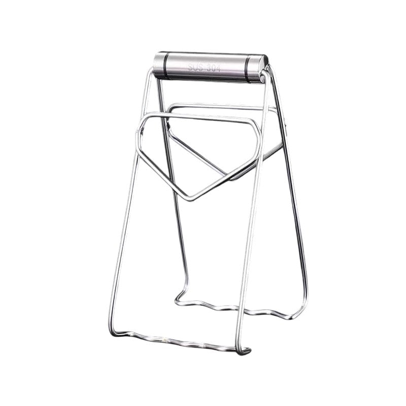 Clema pentru Boluri, Flippy, Anti-Alunecare, din Otel Inoxidabil, Extindere, pentru Oale, Tigai, de Uz Casnic, Rezistent la Temperaturi Inalte, 19.5x9.8x8 cm, Gri-0