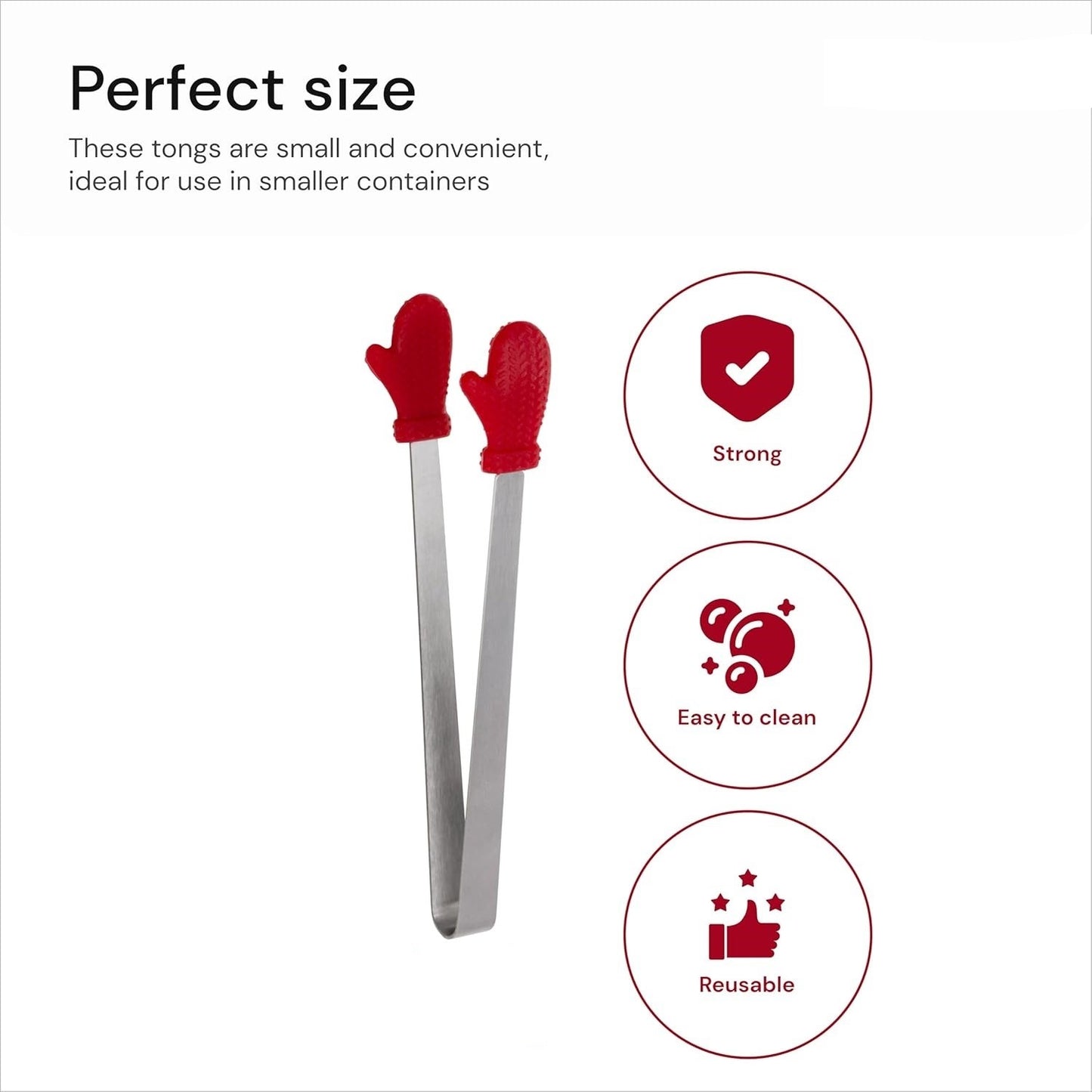 Cleste Creativ pentru Mancare, Flippy, Model Manusi din Silicon, 14.5x3 cm, Rezistent la Temperaturi Inalte si Coroziune, Rosu-6