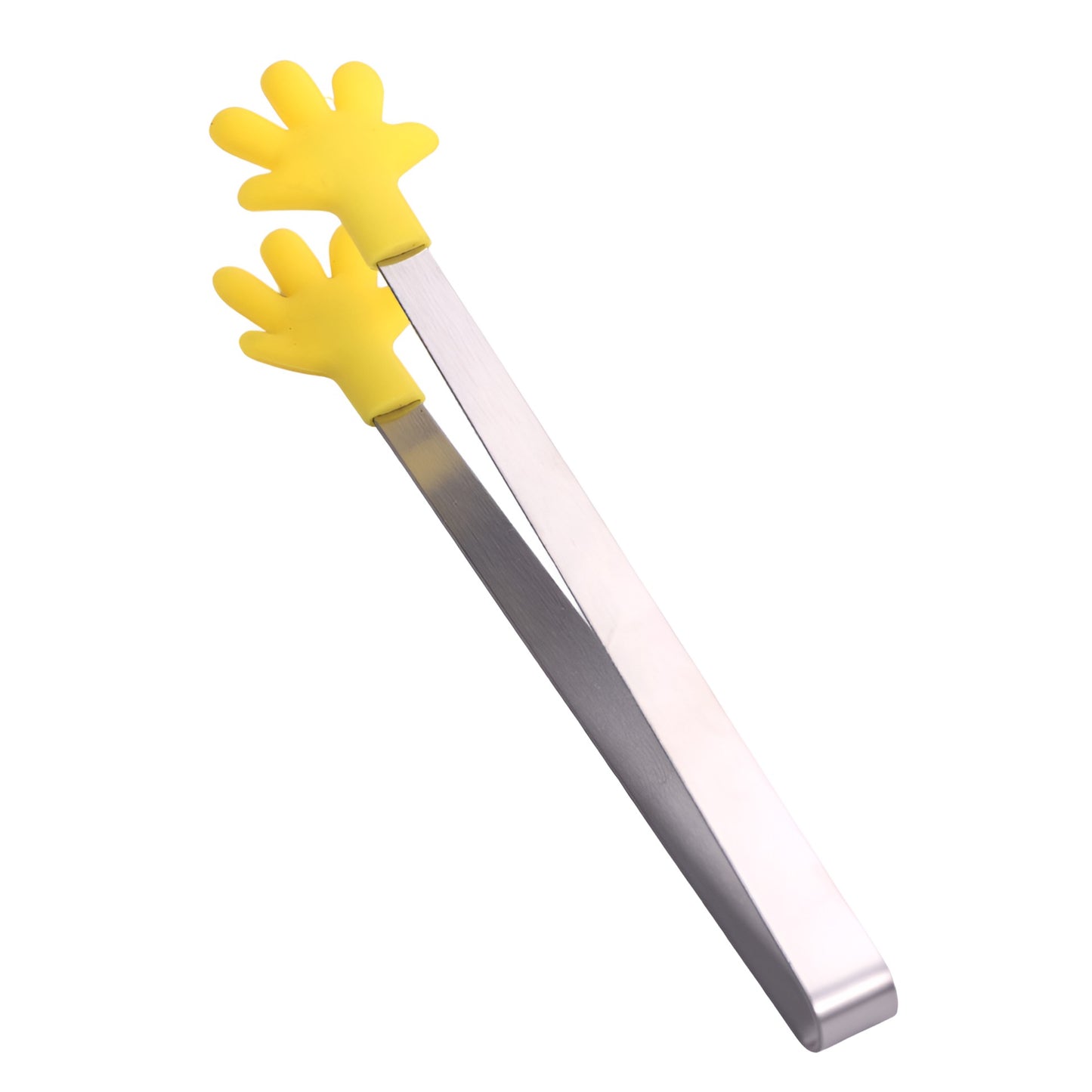 Cleste Creativ pentru Mancare, Flippy, Model Manute din Silicon, 14.5x3 cm, Rezistent la Temperaturi Inalte si Coroziune, Galben-0