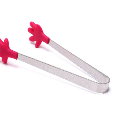 Cleste Creativ pentru Mancare, Flippy, Model Manute din Silicon, 14.5x3 cm, Rezistent la Temperaturi Inalte si Coroziune, Rosu-2