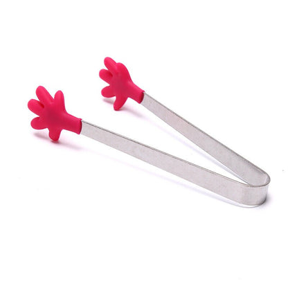 Cleste Creativ pentru Mancare, Flippy, Model Manute din Silicon, 14.5x3 cm, Rezistent la Temperaturi Inalte si Coroziune, Rosu-3