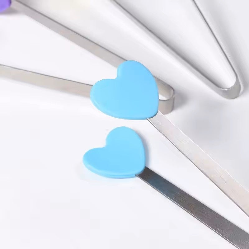 Cleste Creativ pentru Mancare, Flippy, Model Inimioare din Silicon, 14.5x3 cm, Rezistent la Temperaturi Inalte si Coroziune, Albastru-7