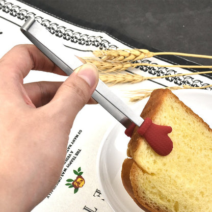 Cleste Creativ pentru Mancare, Flippy, Model Manusi din Silicon, 14.5x3 cm, Rezistent la Temperaturi Inalte si Coroziune, Rosu-3