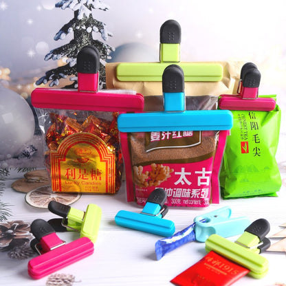 Cleste Multifunctional pentru Sigilarea Pungilor, Flippy, din Plastic, Mentine Alimentele Proaspete, 15x7.5 cm, Albastru-4