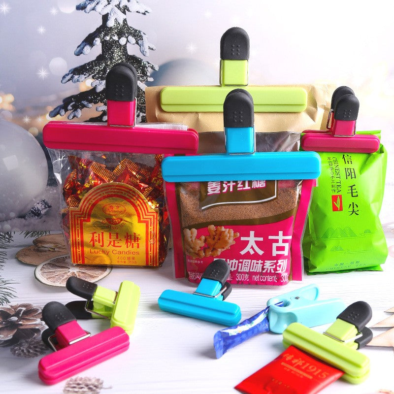 Cleste Multifunctional pentru Sigilarea Pungilor, Flippy, din Plastic, Mentine Alimentele Proaspete, 15x7.5 cm, Roz-5