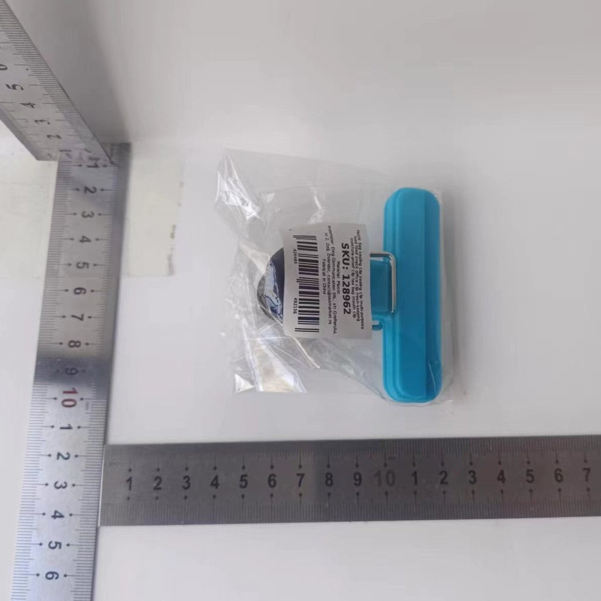 Cleste Multifunctional pentru Sigilarea Pungilor, Flippy, din Plastic, Mentine Alimentele Proaspete, 7x6.5 cm, Albastru-1