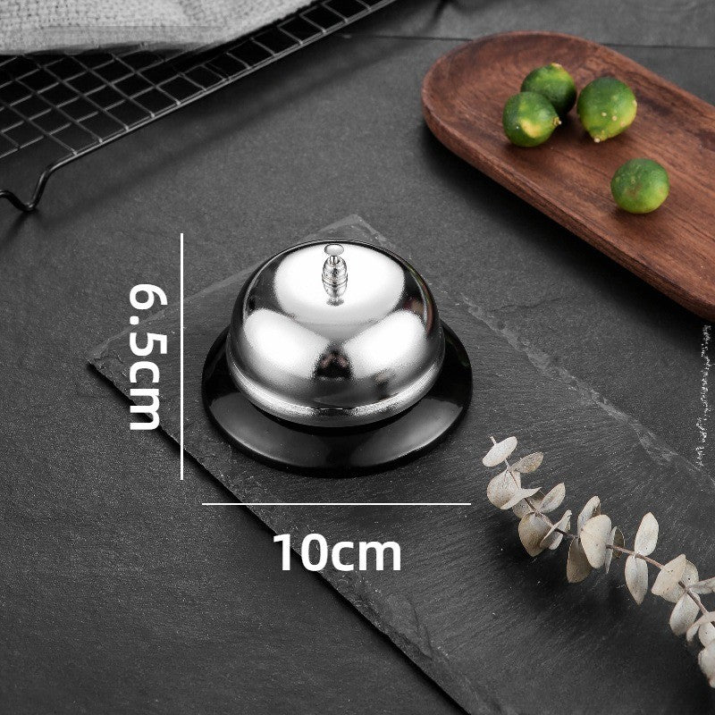 Clopotel sonerie metalica Flippy, pentru receptie hoteluri, baruri, restaurante, material metal si plastic, 6 x 10 cm, argintiu-2