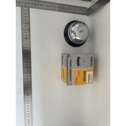 Clopotel sonerie metalica Flippy, pentru receptie hoteluri, baruri, restaurante, material metal si plastic, 6 x 10 cm, argintiu-5