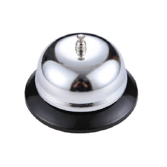 Clopotel sonerie metalica Flippy, pentru receptie hoteluri, baruri, restaurante, material metal si plastic, 6 x 8.5 cm, argintiu-0
