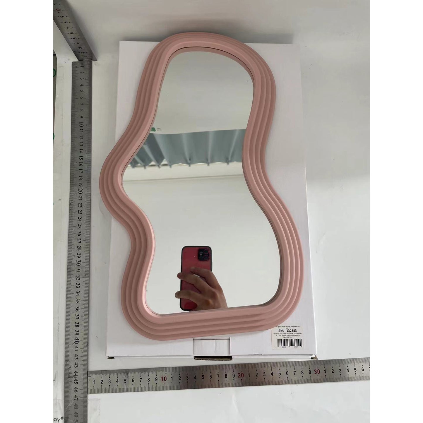Oglinda de Perete, Flippy, Model Minimalist, Forma de Nor, Roz-1