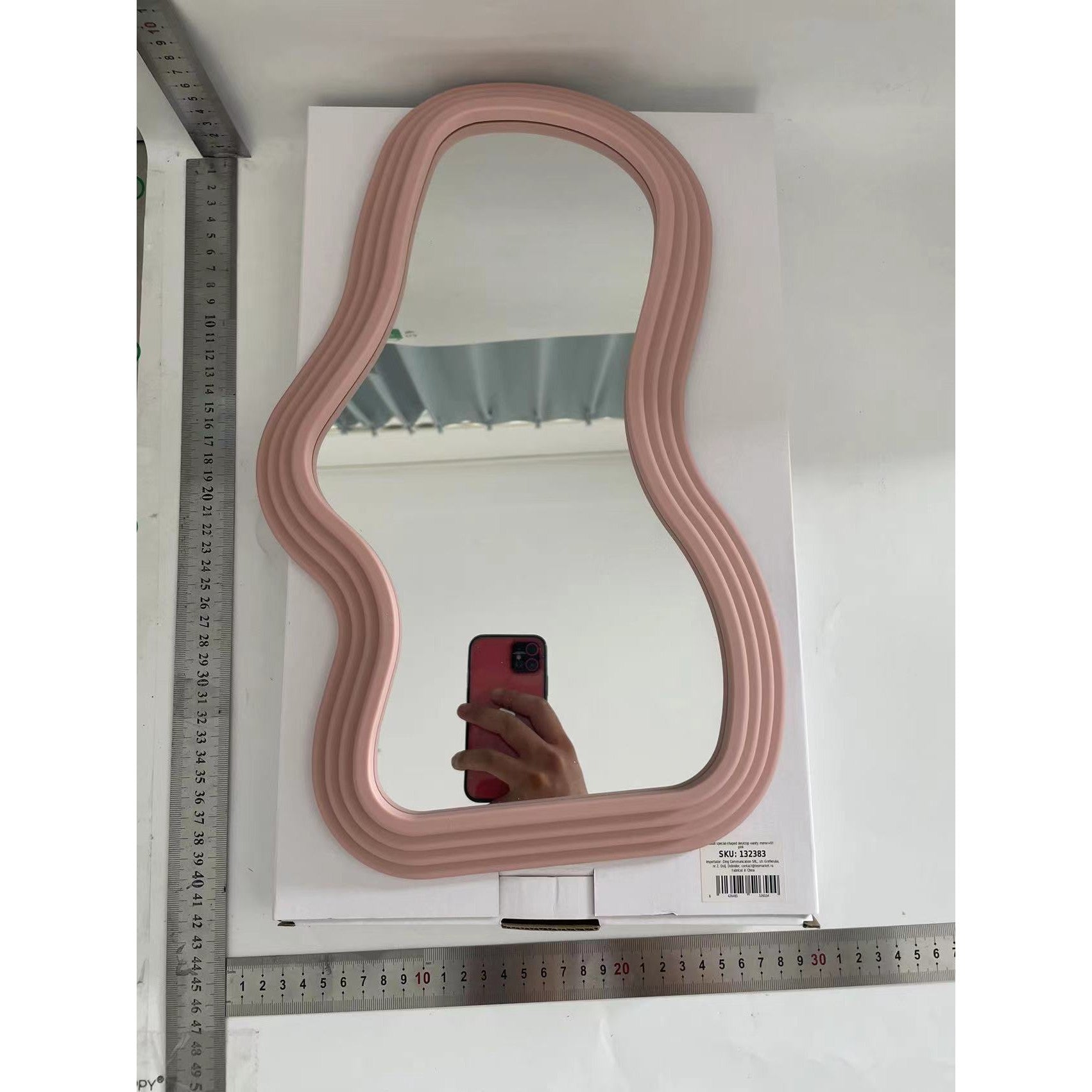 Oglinda de Perete, Flippy, Model Minimalist, Forma de Nor, Roz-1