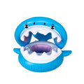 Colac de inot gonflabil pentru copii, Albastru, Model Rechin, 90 cm, Flippy-0