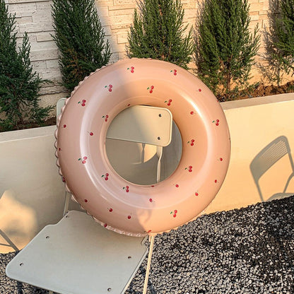Colac de inot gonflabil pentru copii, Portocaliu, Model cu cirese, Flippy, diametru 66 cm-4