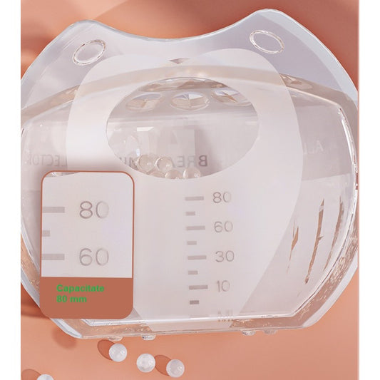 Colector de Lapte Matern, Flippy, din Silicon Safety, Anti-debordare, 80 ml, Transparent-1