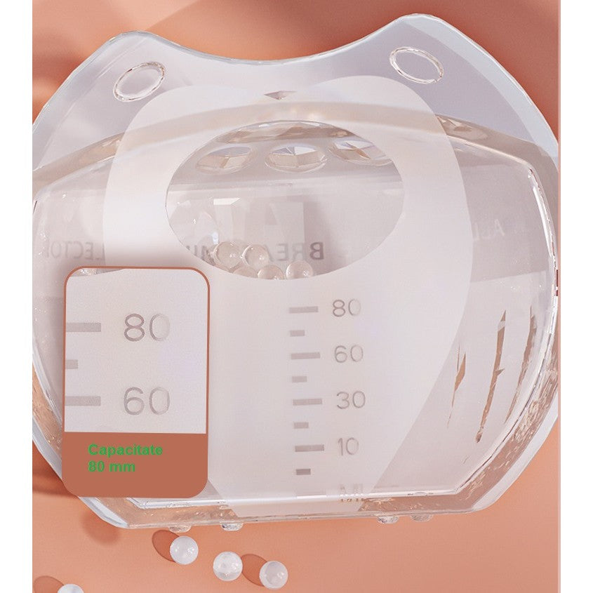 Colector de Lapte Matern, Flippy, din Silicon Safety, Anti-debordare, 80 ml, Transparent-1
