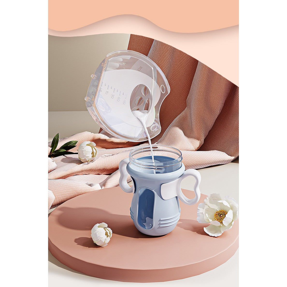 Colector de Lapte Matern, Flippy, din Silicon Safety, Anti-debordare, 80 ml, Transparent-7