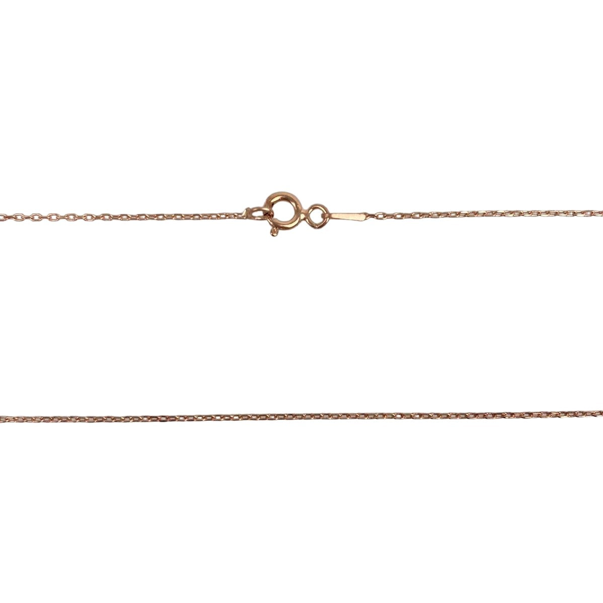 Colier din Argint 925, Coronita Dubla Placata cu Aur Roz 40+5 cm-2