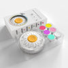 Set Pila Electrica pentru Copii si Bebelusi, Flippy, ABS, Incarcare USB, Model cu Flori, 6 Accesorii, cu Lumina LED, Alb-0