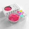 Set Pila Electrica pentru Copii si Bebelusi, Flippy, ABS, Incarcare USB, Model cu Flori, 6 Accesorii, cu Lumina LED, Rosu-0