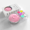 Set Pila Electrica pentru Copii si Bebelusi, Flippy, ABS, Incarcare USB, Model cu Flori, 6 Accesorii, cu Lumina LED, Roz-0