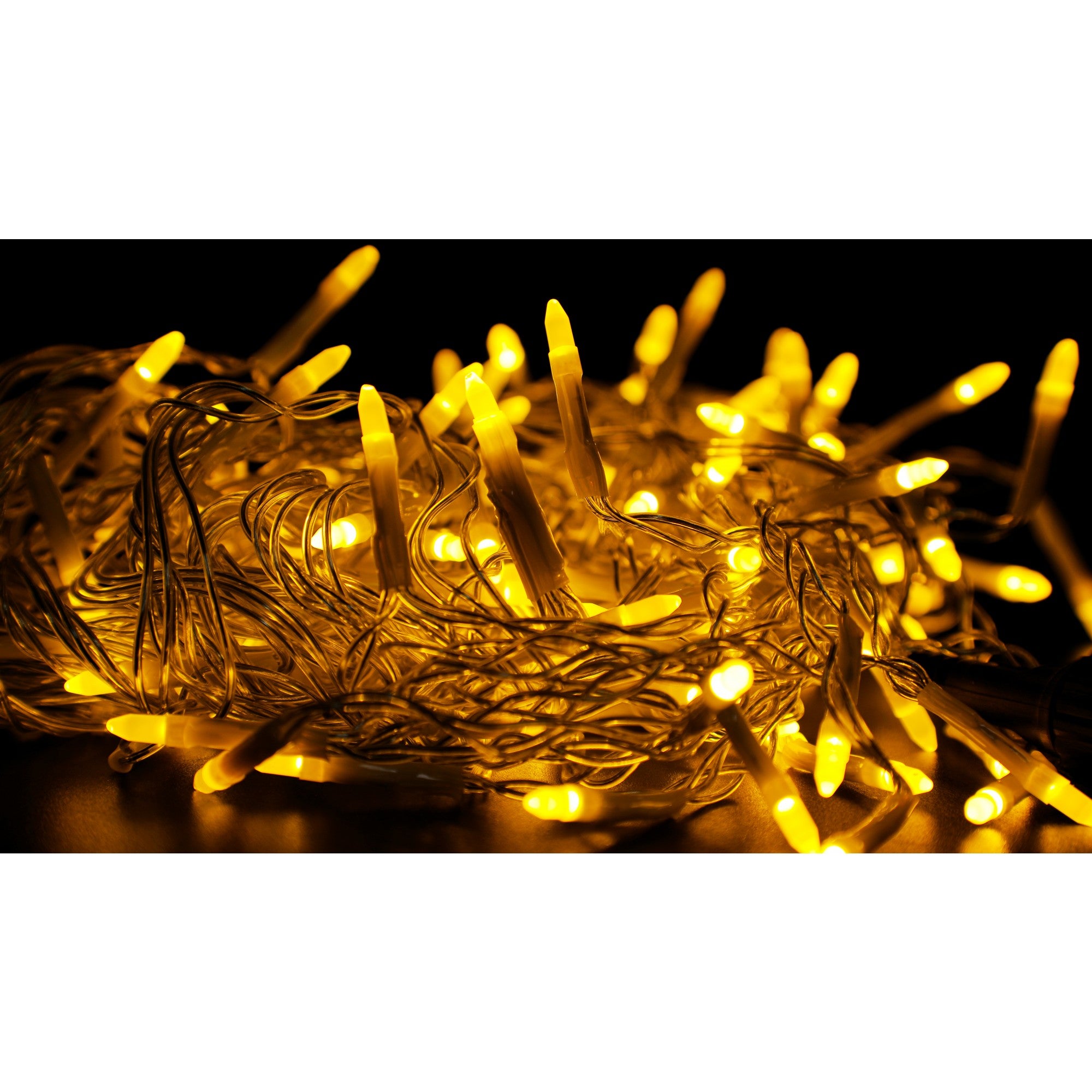Componenta Instalatie de Craciun Flippy® Tip Franjuri, 8 jocuri de lumini, Sectiune 5 m, 143 LED-uri, Interconectabila, Fir Transparent, Alb Cald-3