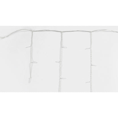 Componenta Instalatie de Craciun Flippy® Tip Franjuri, 8 jocuri de lumini Sectiune 5 m, 143 LED-uri, Interconectabila, Fir Transparent, Alb Rece, Nu contine Transformator !-2