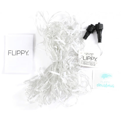 Componenta Instalatie de Craciun Flippy® Tip Franjuri, 8 jocuri de lumini Sectiune 5 m, 143 LED-uri, Interconectabila, Fir Transparent, Alb Rece, Nu contine Transformator !-4