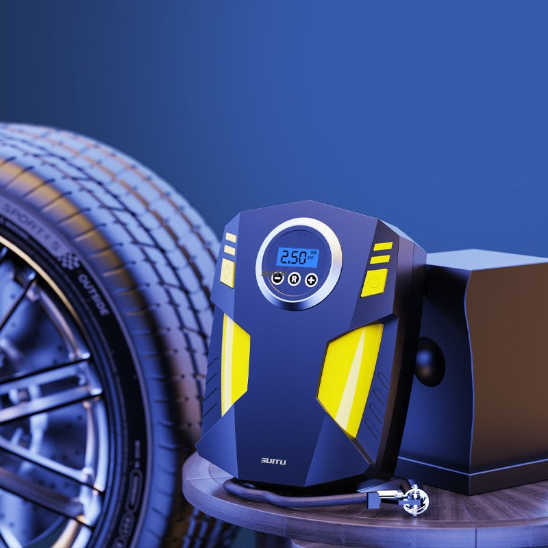 Compresor Auto Portabil cu Lanterna si Afisaj Electornic Flippy, DC 12V, 120W, 35L/min, Cablu de alimentare 3m, Pompa Biciclete, Moto, Mingi, Saltele, Max 10.3bar, lumina LED, Negru-6